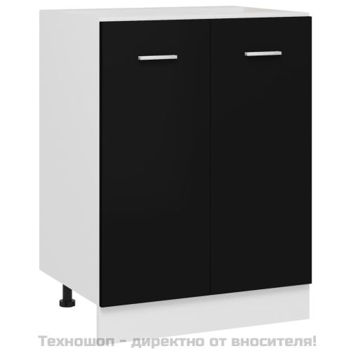 Долен шкаф "Lyon", черен, 60x46x81,5 см, инженерно дърво