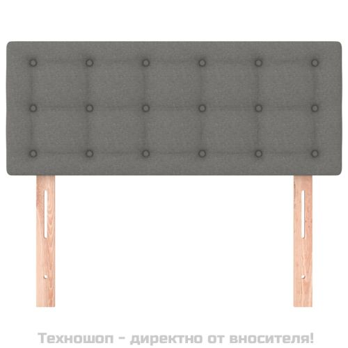 Горна табла за легло, тъмносива, 100x5x78/88 см, плат