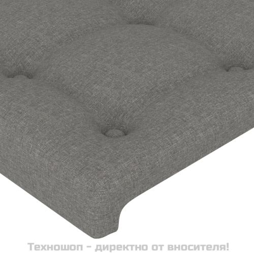 Горна табла за легло, тъмносива, 100x5x78/88 см, плат