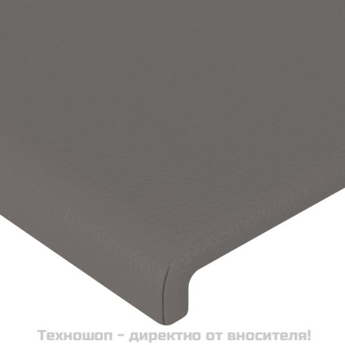 Горна табла за легло, сива, 100x5x78/88 см, изкуствена кожа