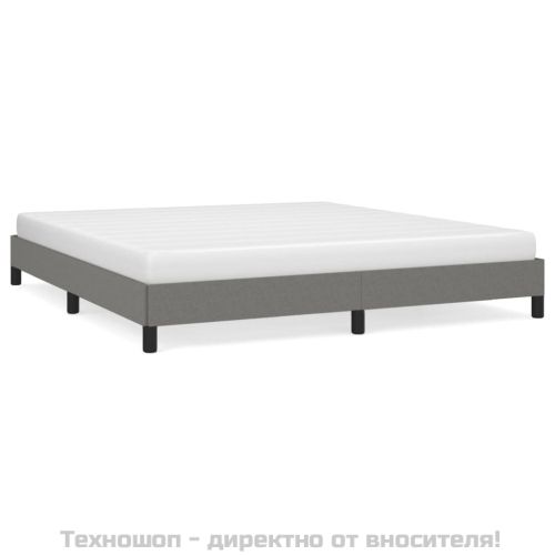 Рамка за легло без матрак, тъмносива, 180x200 см, плат