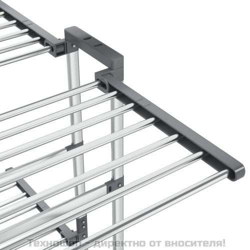 Триетажен сушилник за дрехи с колелца, сребрист, 60x70x129 см