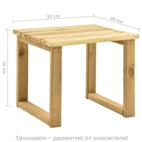 Маса за шезлонг, 30x30x26 см, импрегниран бор