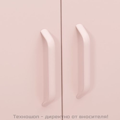 Шкаф за съхранение, розов, 80х35х101,5 см, стомана