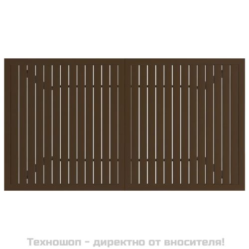 Градинска маса, кафява, 140x80x72 см, стомана