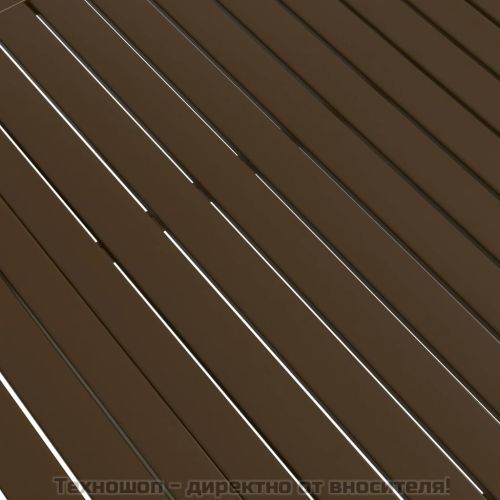 Градинска маса, кафява, 140x80x72 см, стомана