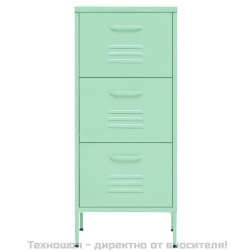 Шкаф за съхранение, мента, 42,5x35x101,5 см, стомана