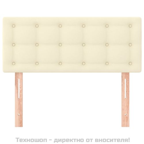 Горна табла за легло, кремава, 100x5x78/88 см, изкуствена кожа