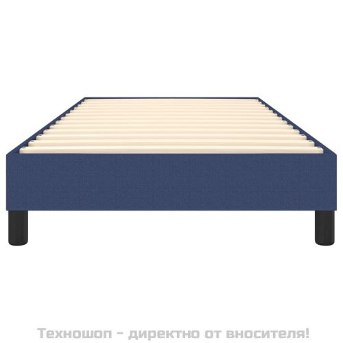 Рамка за легло с пружини, Синьо, 100x200 см, плат