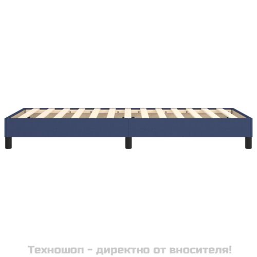 Рамка за легло с пружини, Синьо, 100x200 см, плат