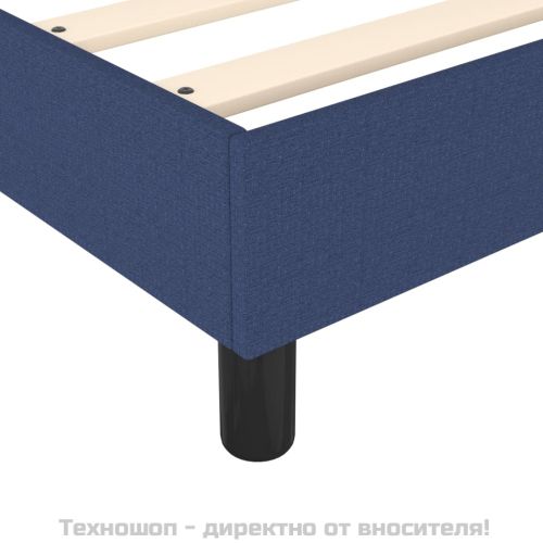 Рамка за легло с пружини, Синьо, 100x200 см, плат