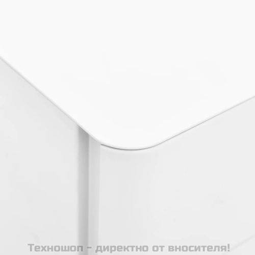 Мобилен офис шкаф, бял, 30x45x59 см, стомана
