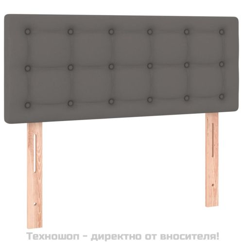 Горна табла за легло, сива, 80x5x78/88 см, изкуствена кожа