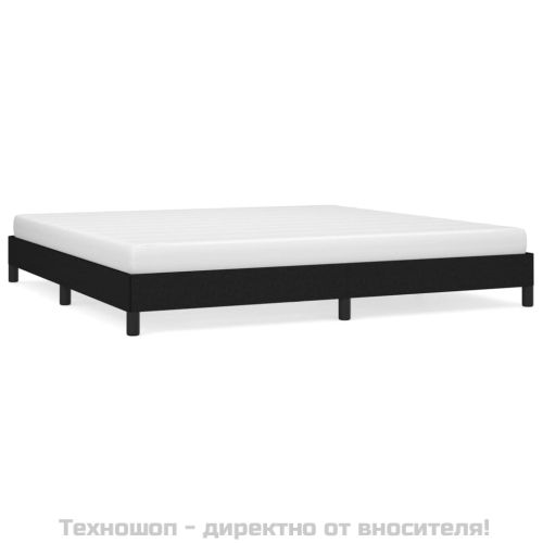 Рамка за легло без матрак, черна, 200x200 см, плат