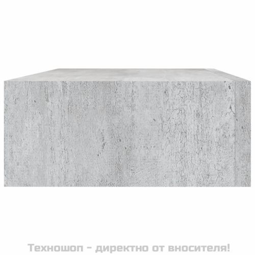 Стенни рафтове с чекмеджета 2 бр бетонно сив 40x23,5x10 см МДФ