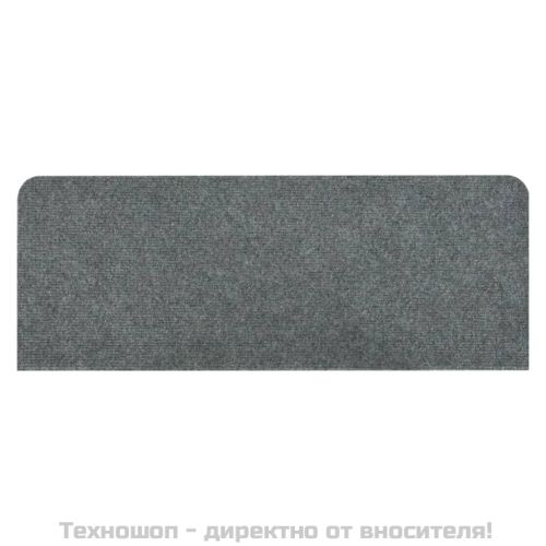 Самозалепващи стелки за стълби, 15 бр, 65x24,5x3,5 см, сиви