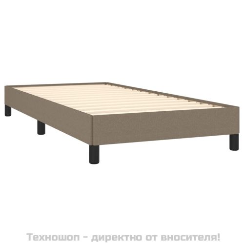Рамка за легло без матрак, таупе, 100x200 см, плат
