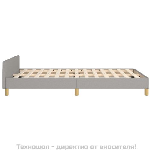 Рамка за легло без матрак, светлосива, 120x200 см, плат
