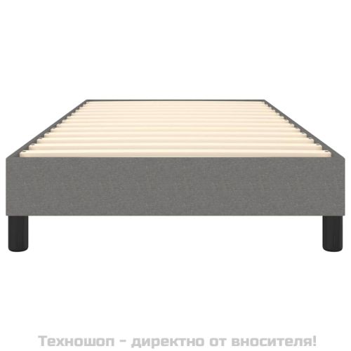 Рамка за легло с пружини, тъмносива, 90x190 см, плат