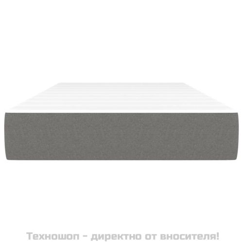 Матрак за легло с покет пружини средна твърдост тъмносив 80x200x20 см плат