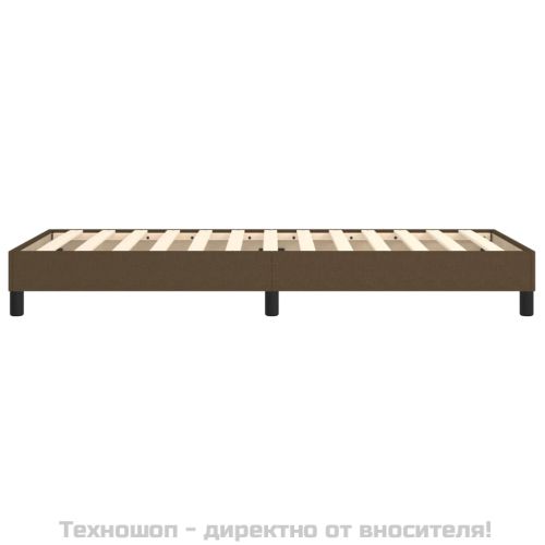 Рамка за легло с пружини, тъмнокафява, 90x200 см, плат