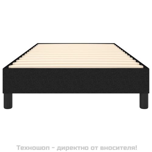 Рамка за легло с пружини, черна, 100x200 см, плат