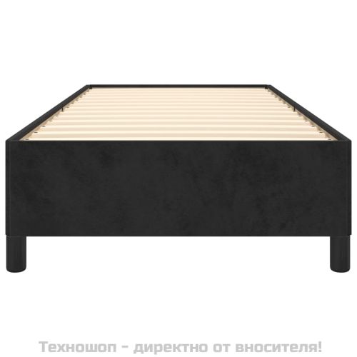 Pамка за легло черна 90x190 см, кадифе