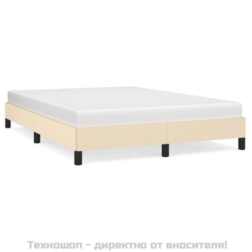 Рамка за легло без матрак, кремава, 140x190 см, плат