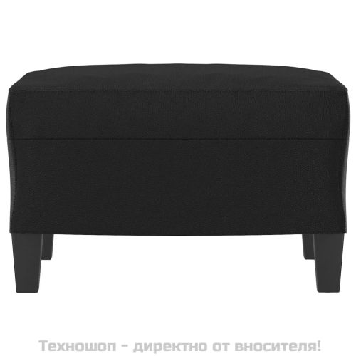 Табуретка, черна, 60x50x41 см, изкуствена кожа