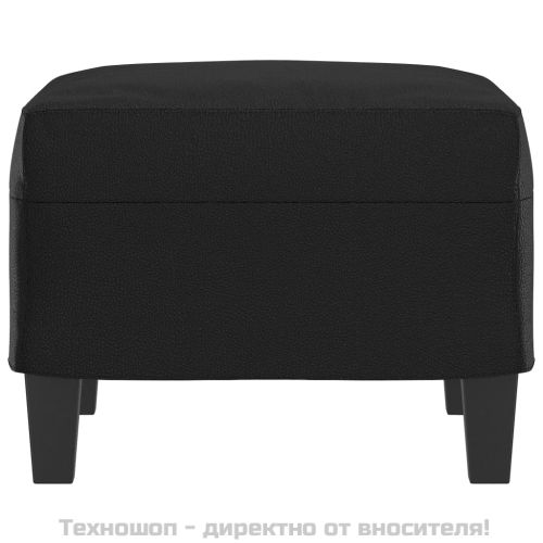 Табуретка, черна, 60x50x41 см, изкуствена кожа