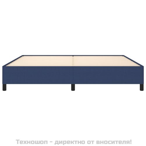 Рамка за легло без матрак, синя, 200x200 см, плат
