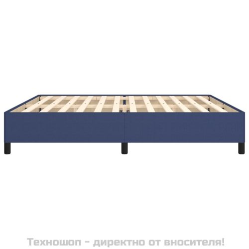 Рамка за легло без матрак, синя, 200x200 см, плат