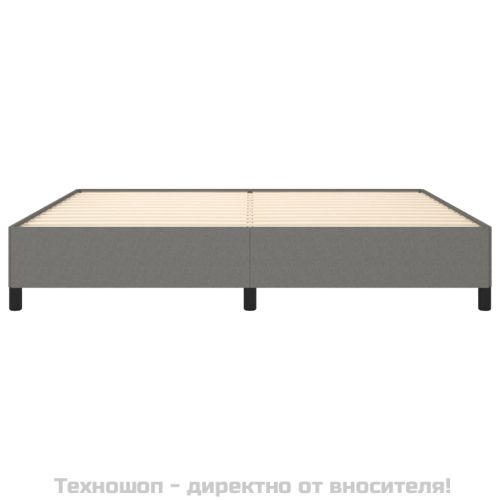 Рамка за легло без матрак, тъмносива, 200x200 см, плат