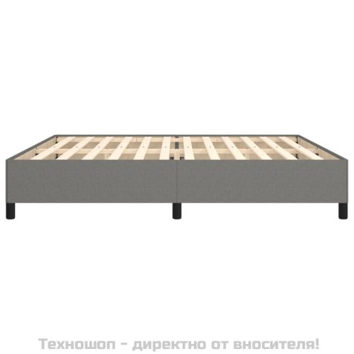 Рамка за легло без матрак, тъмносива, 200x200 см, плат