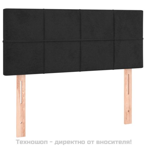 Горна табла за легло, черна, 80x5x78/88 см, кадифе