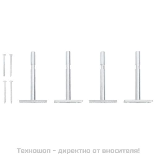 Стенни рафтове с чекмеджета, 2 бр, бели, 40x23,5x10 см, МДФ