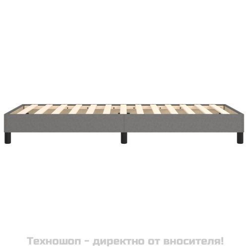 Рамка за легло с пружини, тъмносива, 100x200 см, плат