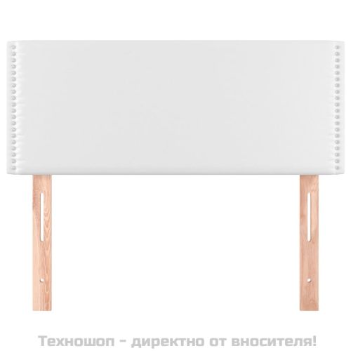 Горна табла за легло, бяла, 100x5x78/88 см, изкуствена кожа