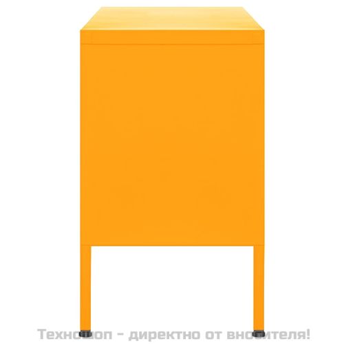 ТВ шкаф, горчица жълто, 105x35x50 см, стомана