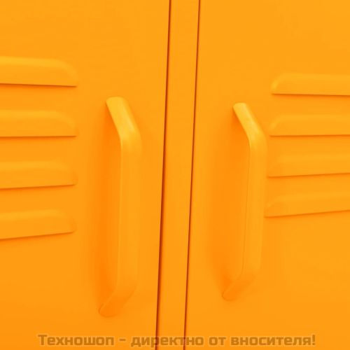 ТВ шкаф, горчица жълто, 105x35x50 см, стомана