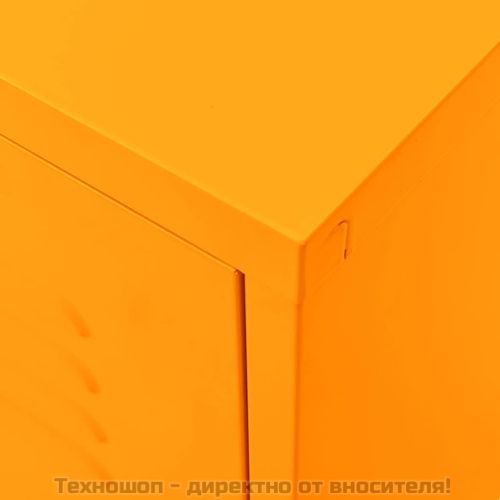 ТВ шкаф, горчица жълто, 105x35x50 см, стомана