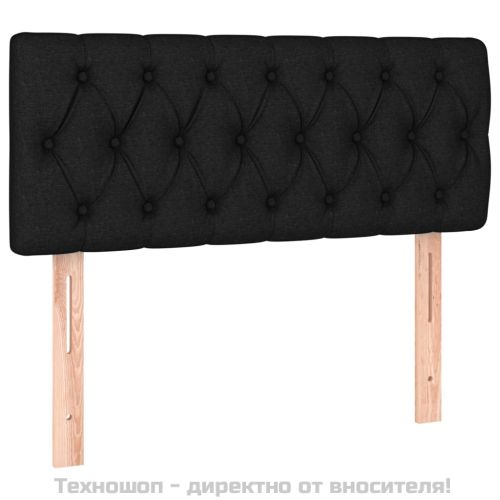 Горна табла за легло, черна, 90x7x78/88 см, плат