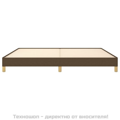 Рамка за легло без матрак, тъмнокафява, 200x200 см, плат