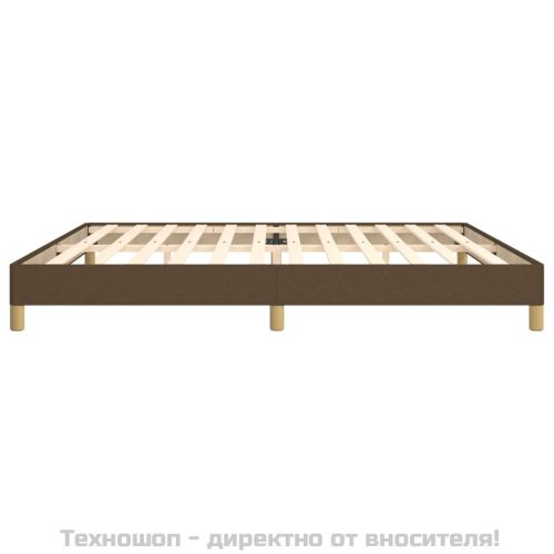 Рамка за легло без матрак, тъмнокафява, 200x200 см, плат
