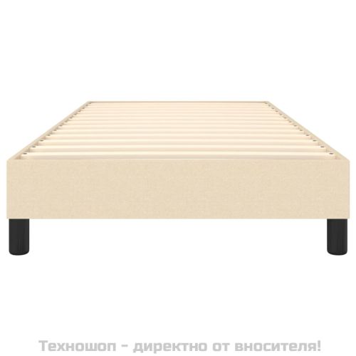 Рамка за легло с пружини, кремава, 100x200 см, плат