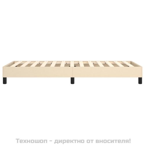 Рамка за легло с пружини, кремава, 100x200 см, плат