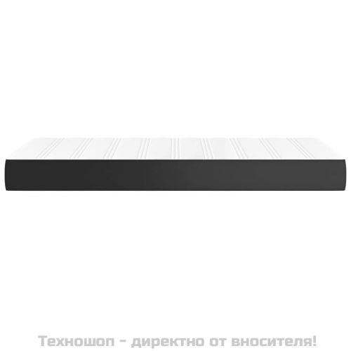 Матрак с покет пружини средна твърдост черен 80x200x20 см изкуствена кожа