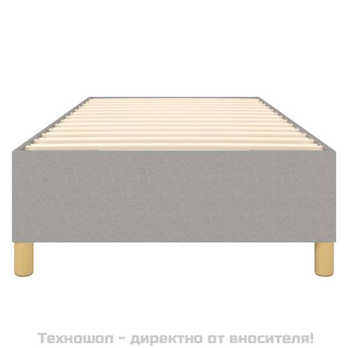 Рамка за легло с пружини, светлосива, 90x190 см, плат