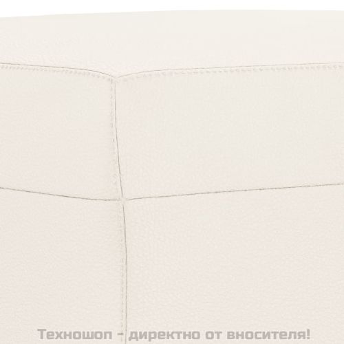 Табуретка, кремава, 60x50x41 см, изкуствена кожа