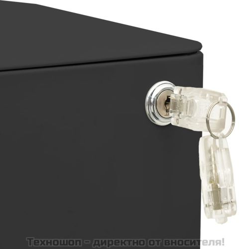 Мобилен офис шкаф, антрацит, 30x45x59 см, стомана